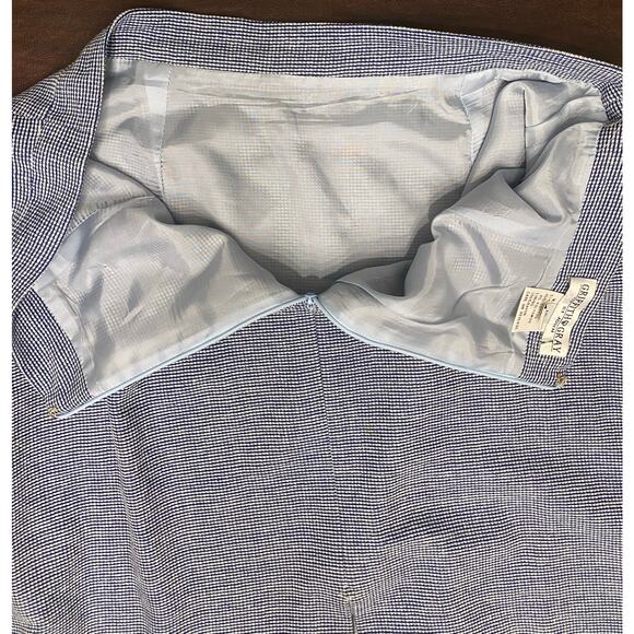 Vintage St. John Griffith Gray Blue White Skirt Suit‎ Wool Blend Italian Sze 12 - Picture 15 of 16